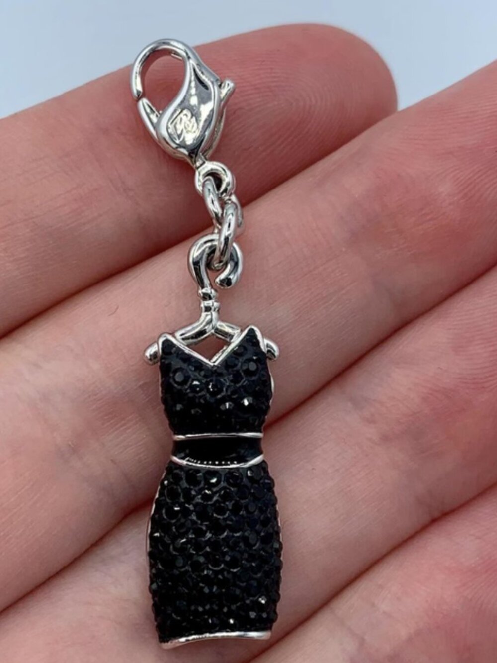 Swarovski Crystal Little Black Dress Charm - Retired Collectible